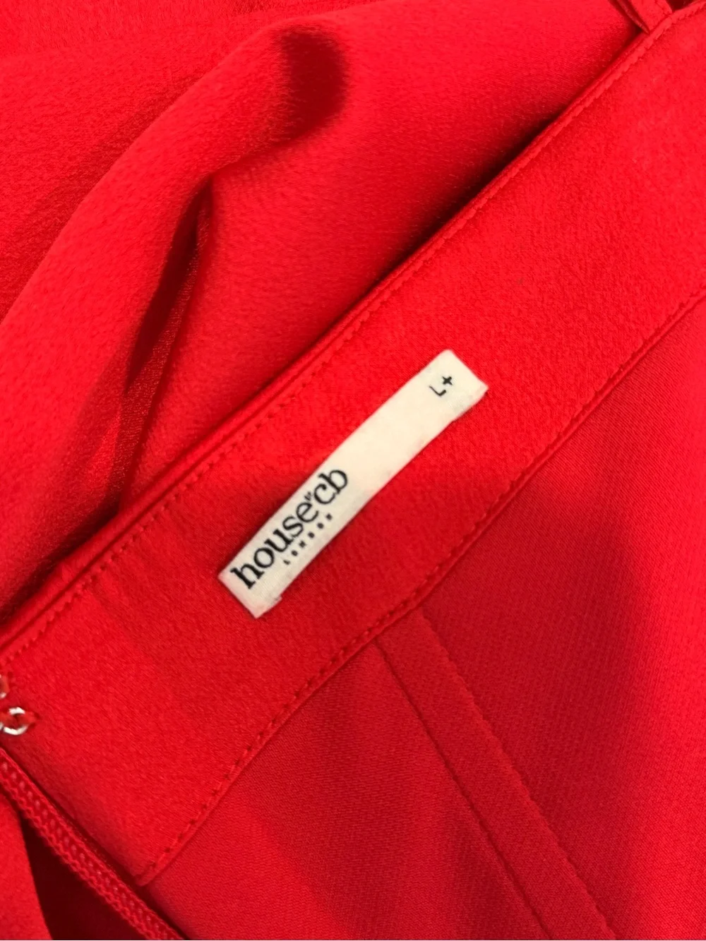 House of CB Red Satin Midi Dress – Size L+
